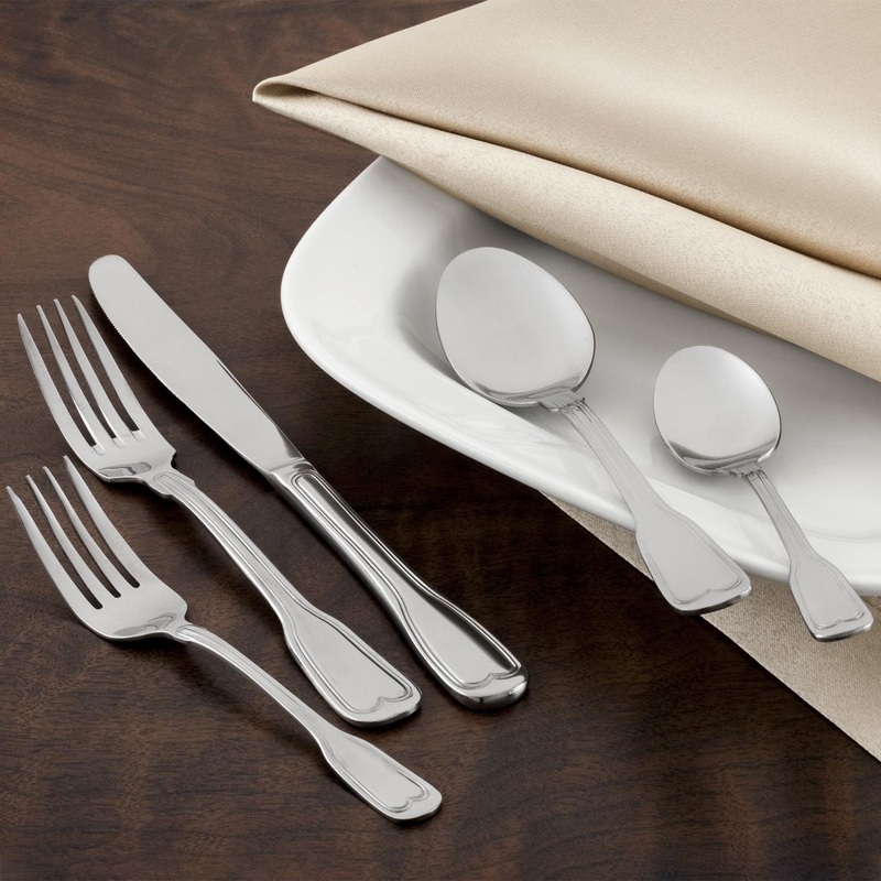 Walco 3903 Camelot 8 9/16″ 18/0 Stainless Steel Heavy Weight Serving Spoon – 12/Pack