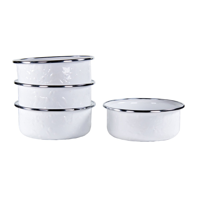 White Solid 14 oz Soup Bowls – Set of 4
