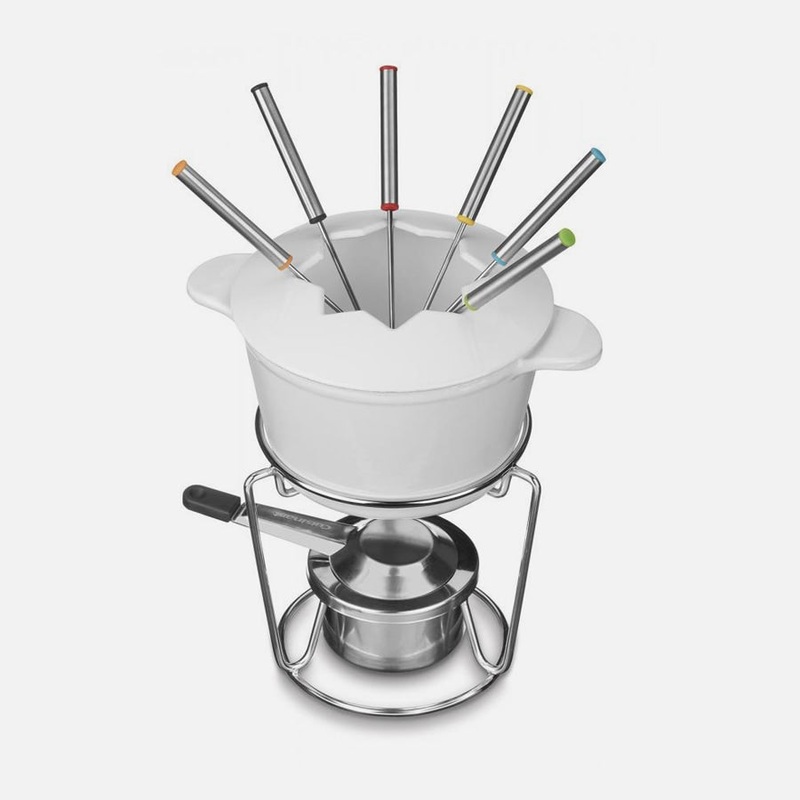 Cuisinart Cast Iron Fondue Set White