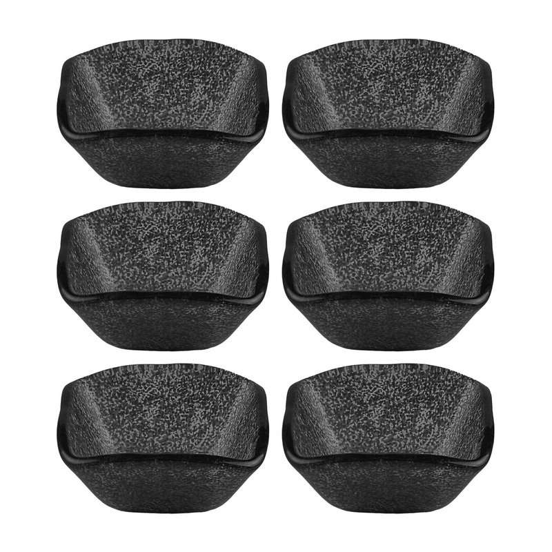 Glass Dinnerware 2.25″ x 2.25″ x h:1.5″ 2 oz. Square Black Glass Ramekin (Set of 6)