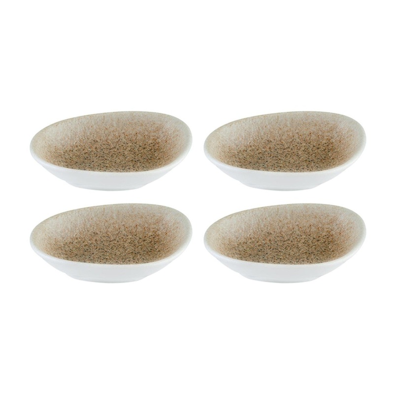 Luca Salmon Matte 4″ x 3″ x h:0.75″ 1 oz. Organic Salmon Porcelain Bowl (Set of 4)