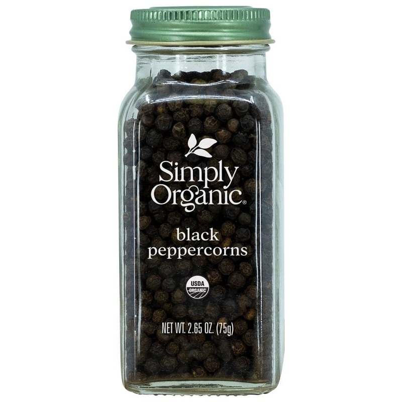 Simply Organic Whole Black Peppercorns 2.65 oz
