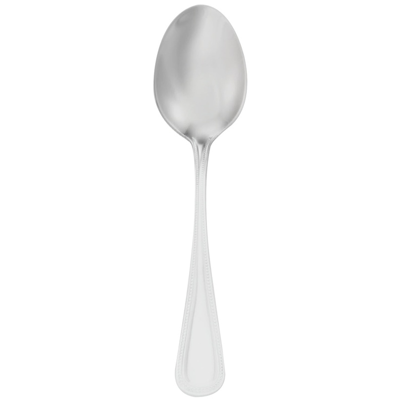Walco 9207 Classic Bead 6 15/16″ 18/10 Stainless Steel Extra Heavy Weight Dessert Spoon – 12/Pack