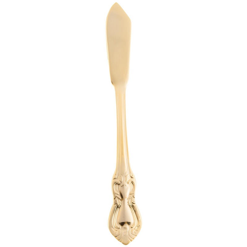 10 Strawberry Street CRWNGLD-BK Crown Royal 6 1/2″ Gold Plated 18/0 Heavy Weight Stainless Steel Butter Knife – 12/Pack