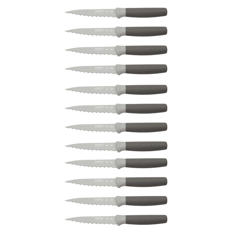 BergHOFF Leo 12pc Stainless Steel Serrated Steak Knives 4.5″