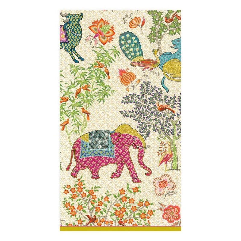 Caspari Le Jardin De Mysore Paper Guest Towel Napkins – 15 Per Package