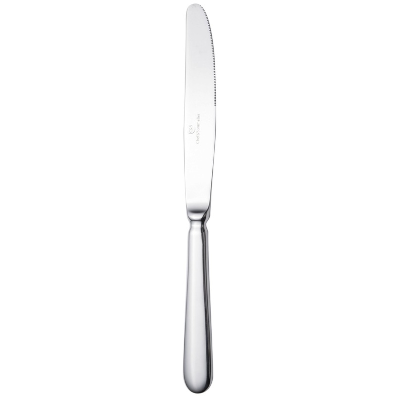 Chef & Sommelier T4904 Renzo 9 5/8″ 18/10 Stainless Steel Extra Heavy Weight Solid Handle Dinner Knife by Arc Cardinal – 12/Pack