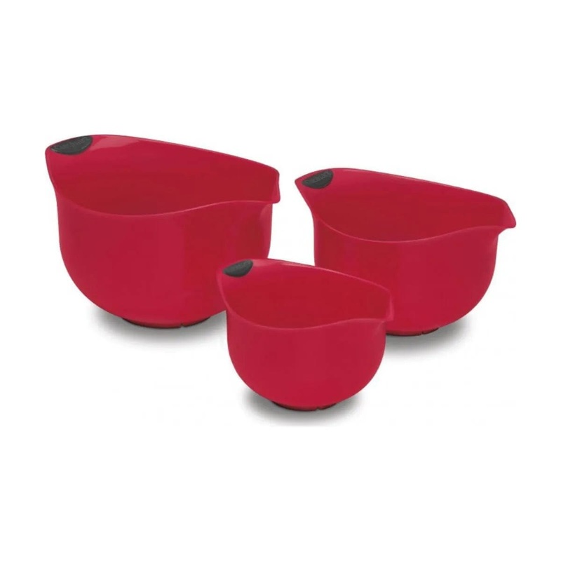 Cuisinart Red Set of 3 Mixing Bowls CTG-00-3MBRC