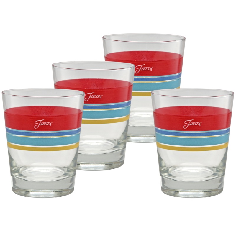 Vibrant 15 oz. Edgeline Tapered Double Old Fashion  Set of 4