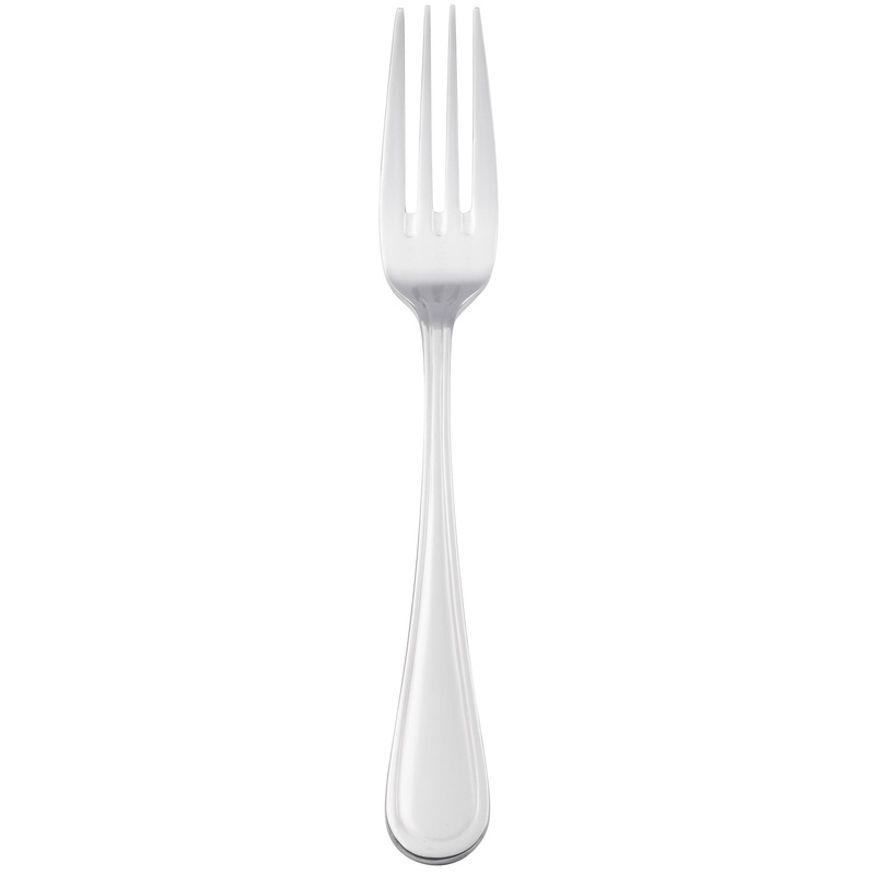 Bon Chef S306 Tuscany 8 3/16″ 18/10 Stainless Steel Extra Heavy European Size Dinner Fork – 12/Pack