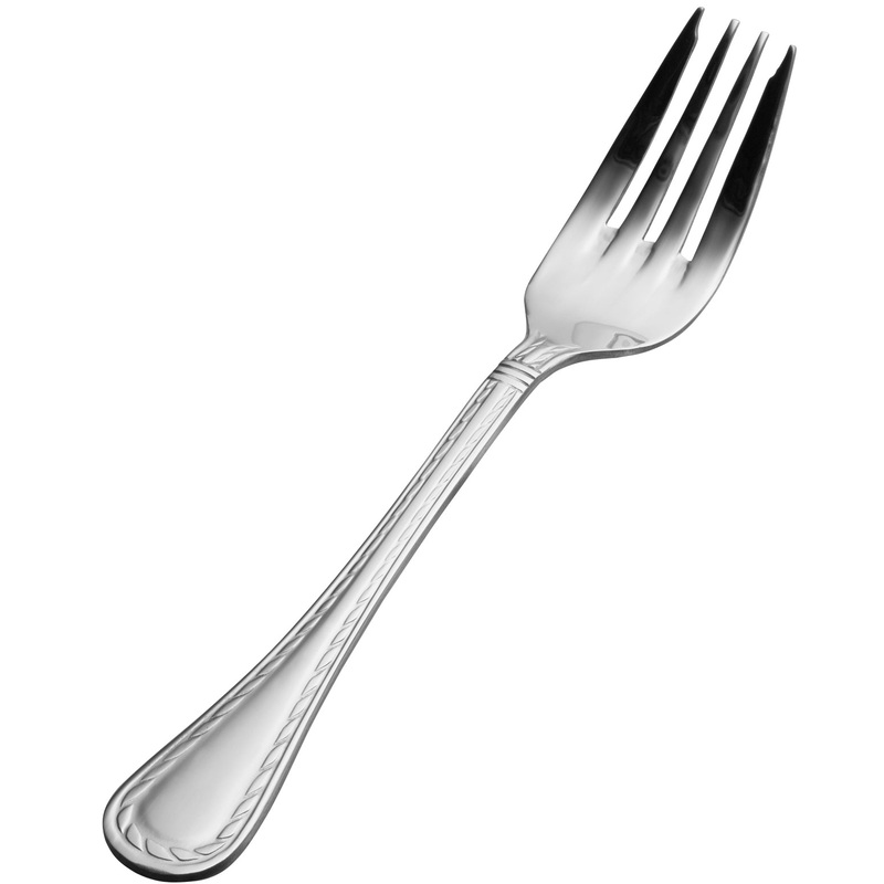 Bon Chef SBS407 Amore 7 1/16″ 18/0 Extra Heavy Weight Bonsteel Salad/Dessert Fork – 12/Pack
