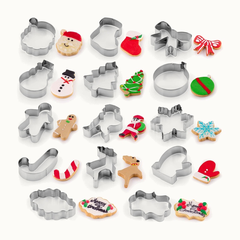 Christmas Holiday Cookie Cutters  14-Piece Set