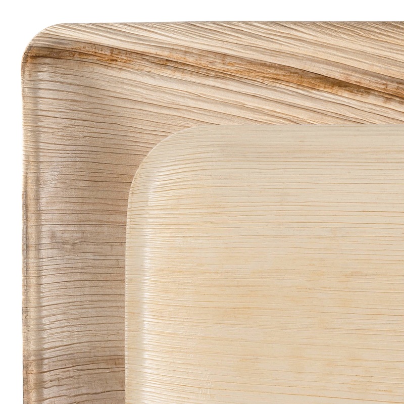Square Palm Leaf Eco Friendly Disposable Dinnerware Value Set