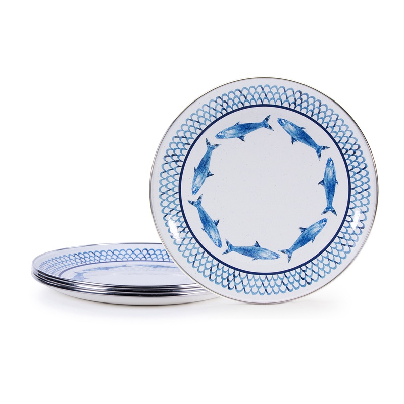 Fish Camp Dinner Plates – Set of 4