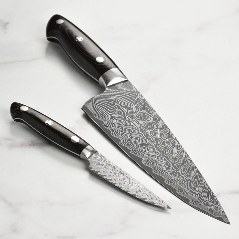 Kramer Stainless Damascus Chef’s & Paring Knife Set