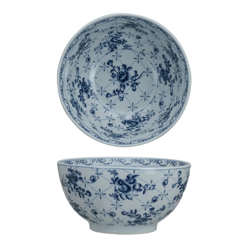 Porcelain Bowl w/Botanicals