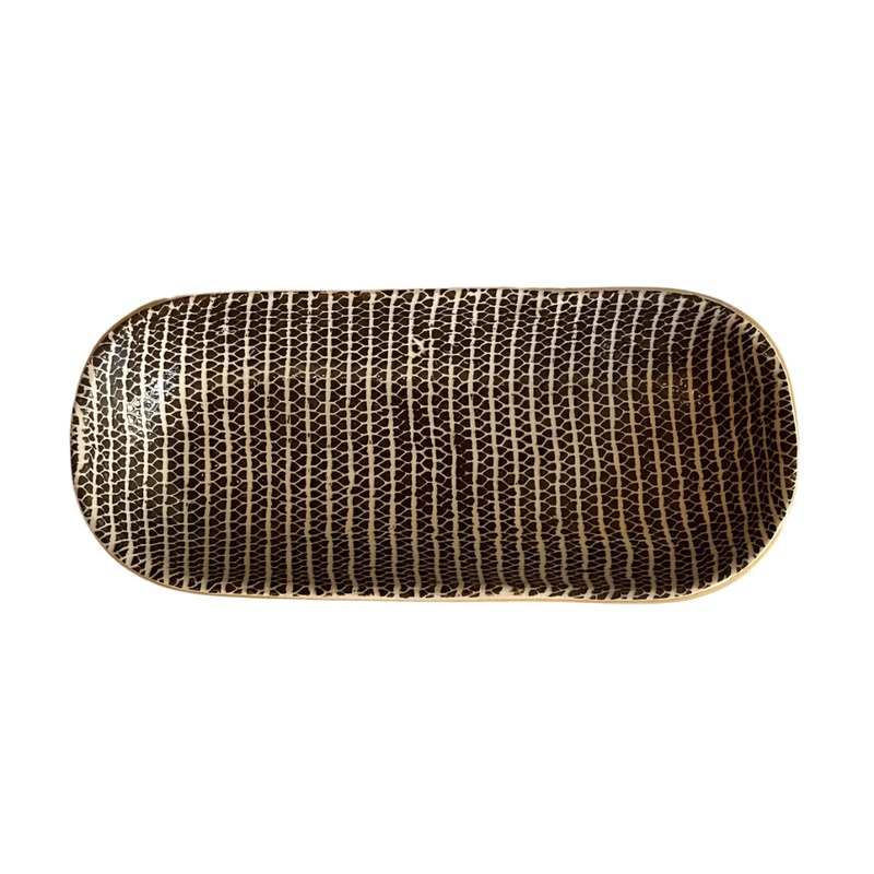 Terrafirma Small Canape Tray Strata Chestnut