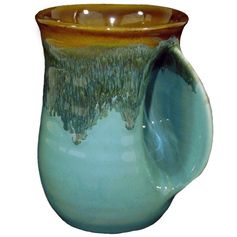 Clay In Motion 14 oz Ocean Tide Right Handwarmer Mug