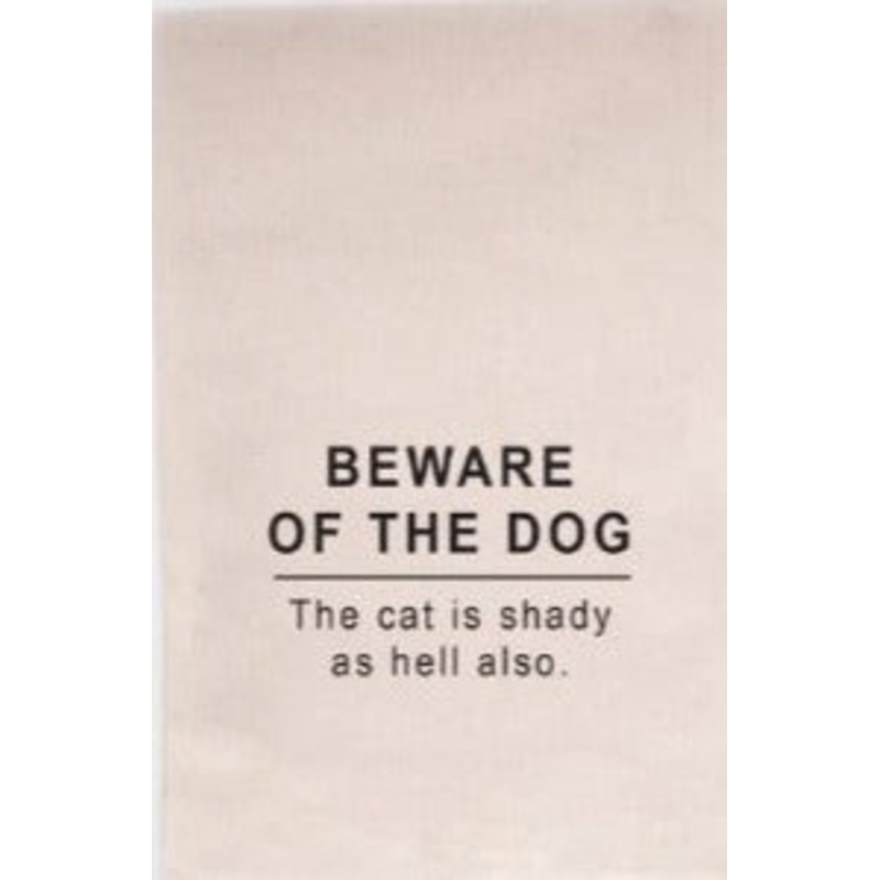 Dishtowel – Beware of Dog/Cat