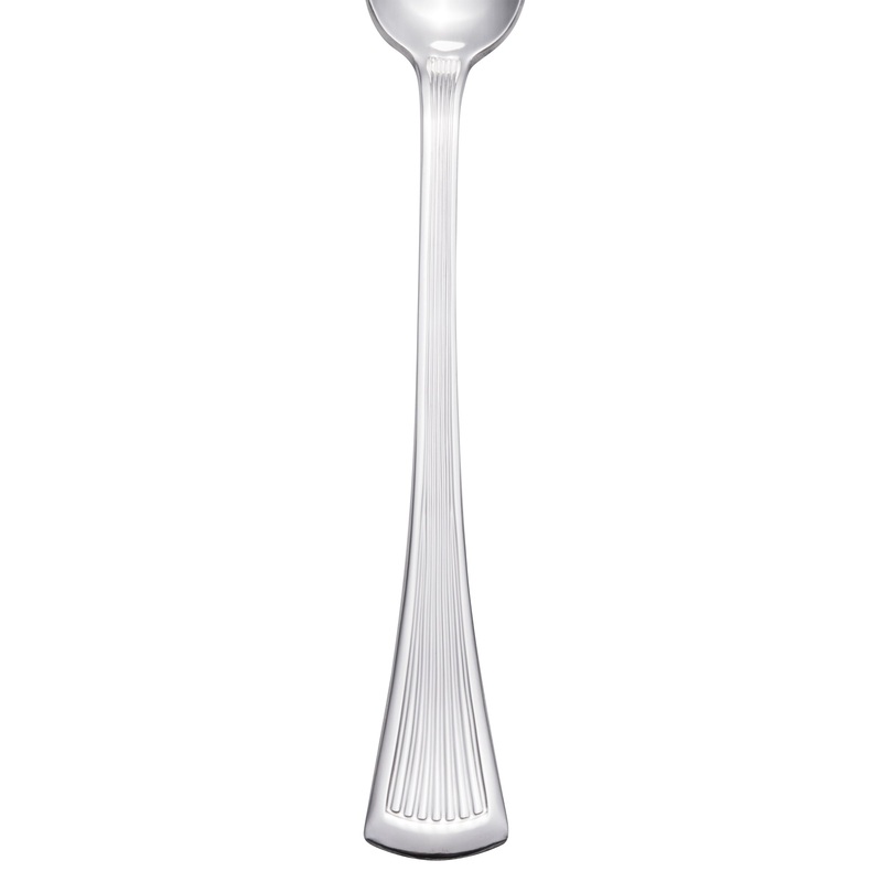 Walco 1804 Bosa Nova 7 1/4″ 18/0 Stainless Steel Heavy Weight Iced Tea Spoon – 12/Pack