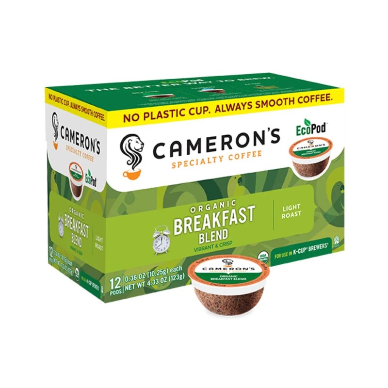 Cameron’s Organic Breakfast Blend Single-Serve Eco Coffee Pods (Box of 12)