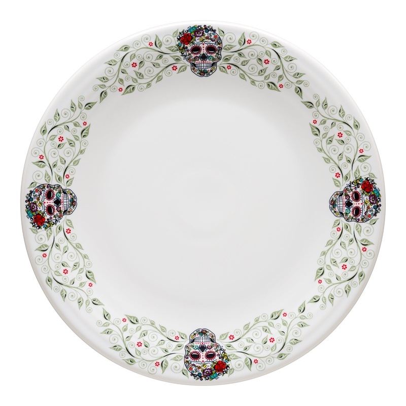 Chop Plate SKULL AND VINE Sugar Border