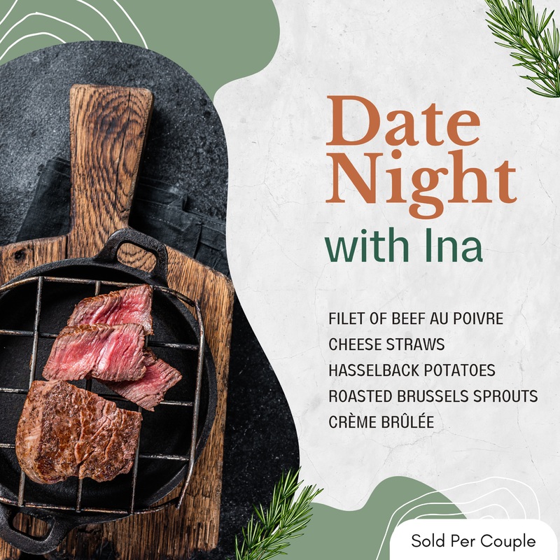 Date Night with Ina – Beef Au Poivre – 6 PM, Friday, July 25th, 2025