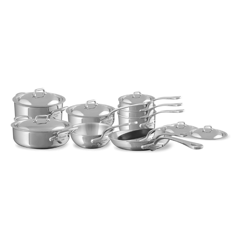 Mauviel M’COOK 5-Ply 16-Piece Cookware Set With Cast Stainless Steel Handles