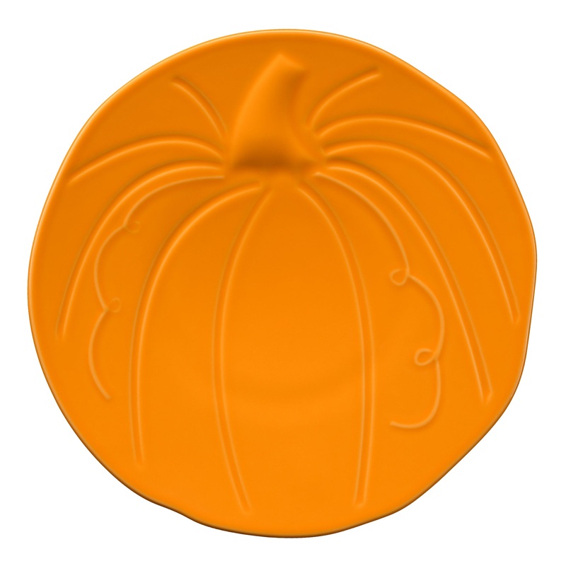 Retired Pumpkin Shaped Plate 8 1/2 Inch