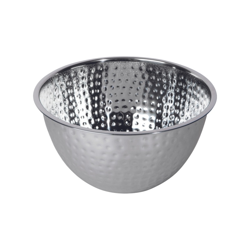 Stainless Steel Mixing Bowl – Hammered Dots (10″)