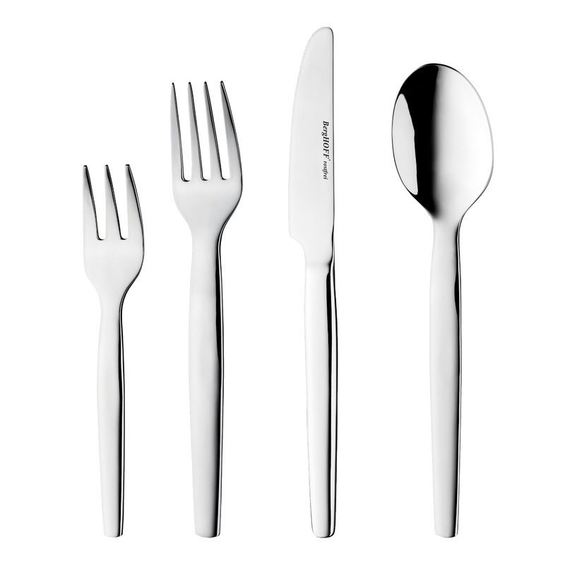 BergHOFF Essentials 48Pc Stainless Steel Flatware Set, Quadro