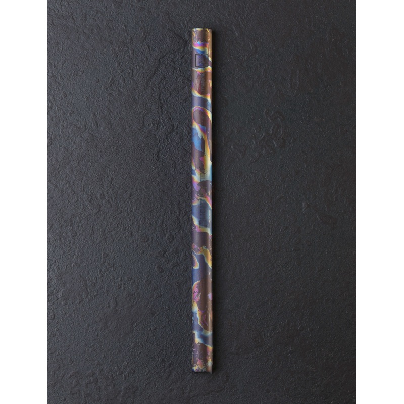 Brush Anodized Titanium Straw