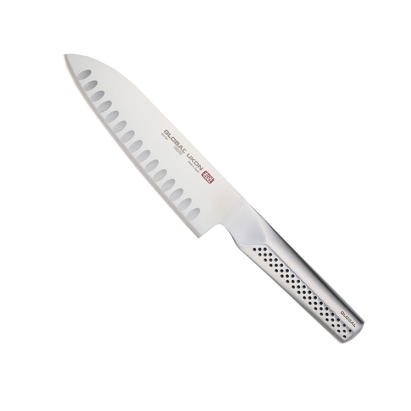 Global Ukon GU-04 – 7″ Hollow Ground Santoku Knife