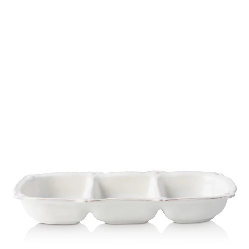 Juliska Berry & Thread Triple Section Server – Whitewash