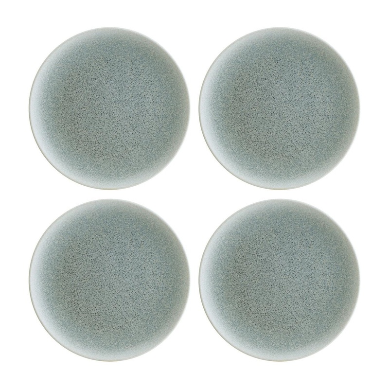 Luca Ocean Matte dia.10.5″ Round Blue Porcelain Plate (Set of 4)