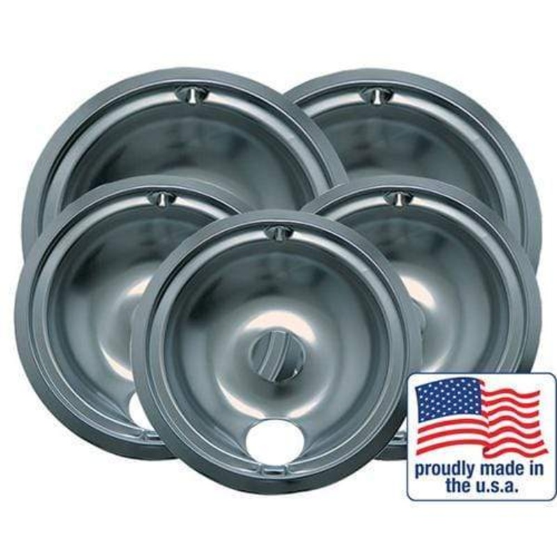 Range Kleen Plated Drip Pans Style B (Set of 5)