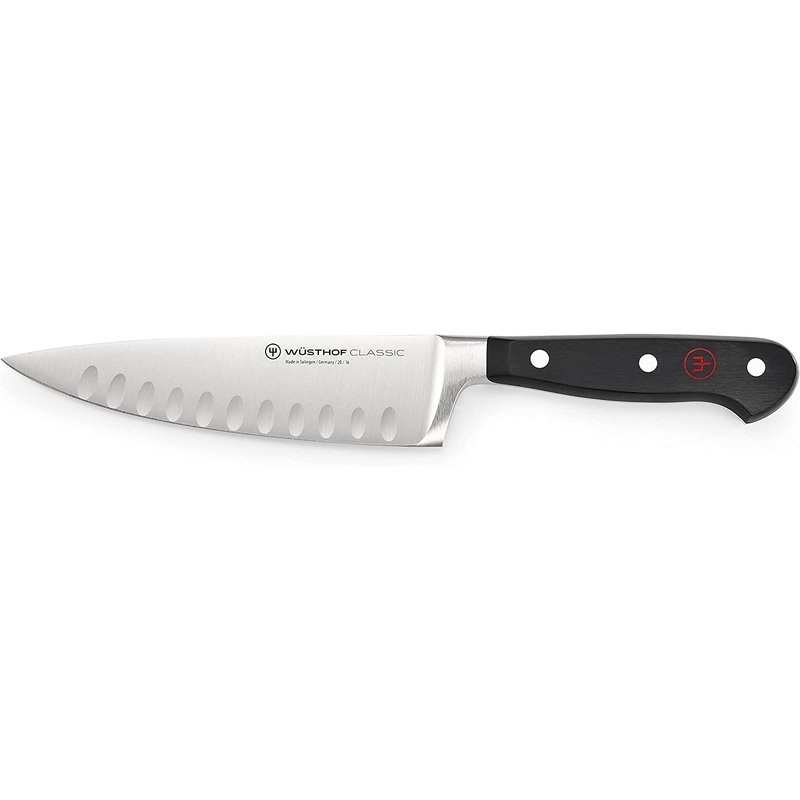 Wusthof Classic – 6″ Chef’s Knife w/Hollow Edge- Personalized Engraving Available