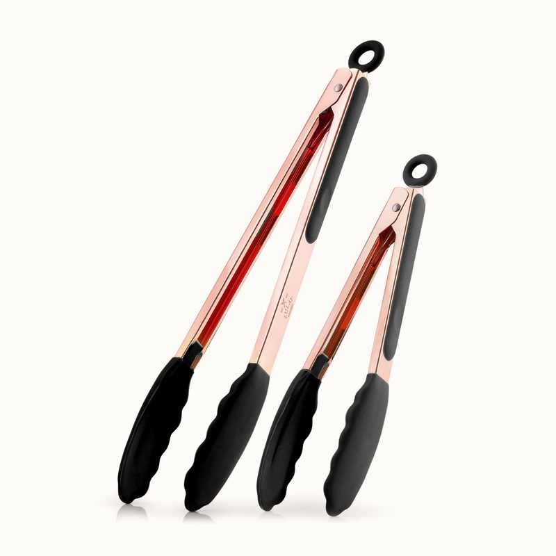 2 Piece Tongs For Cooking (9″ & 12″)