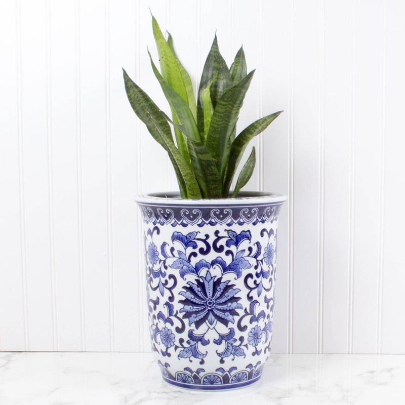 Blue Chinoiserie Planter – Large