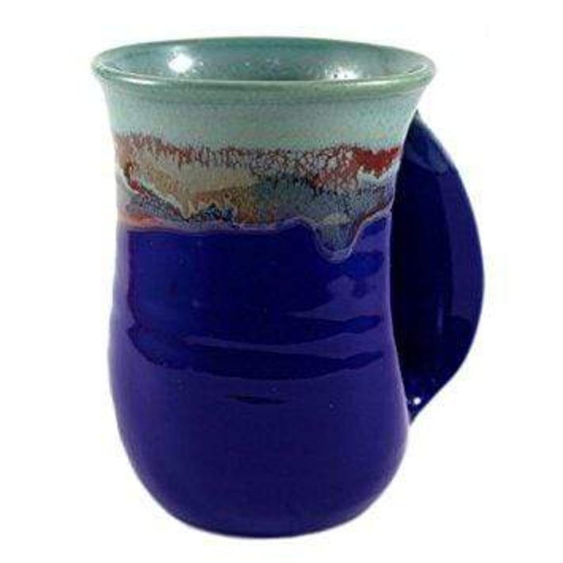 Clay In Motion 14 oz Mystic Water Left Handwarmer Mug