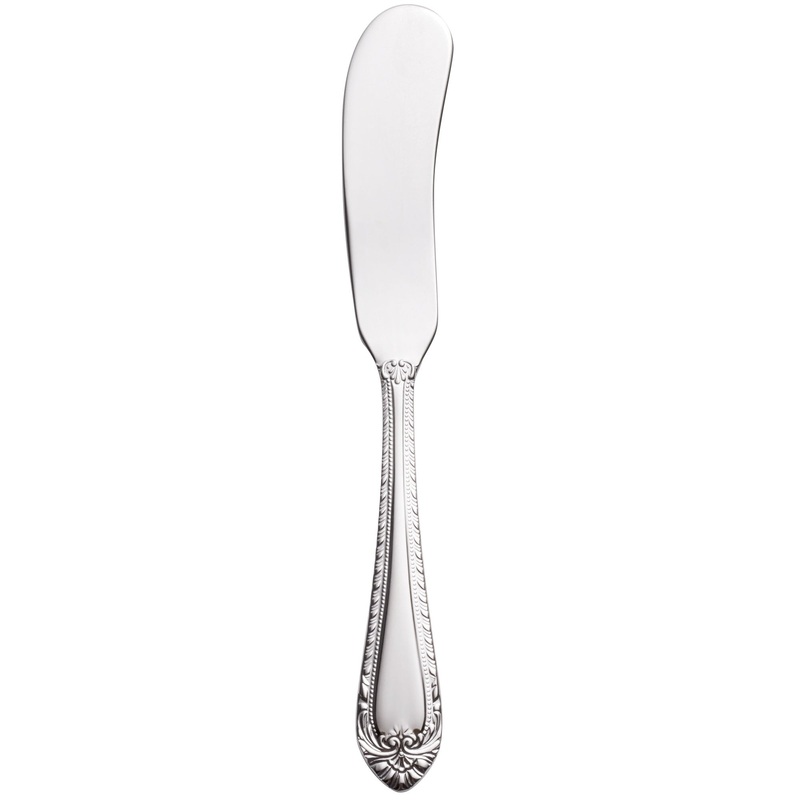 Reed & Barton RB120-053 London 5 3/4″ 18/10 Stainless Steel Extra Heavy Weight Butter Knife / Spreader – 12/Pack