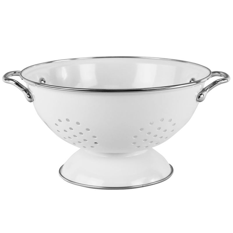 Reston Lloyd Enamel Coated 3 Qt Colander – White
