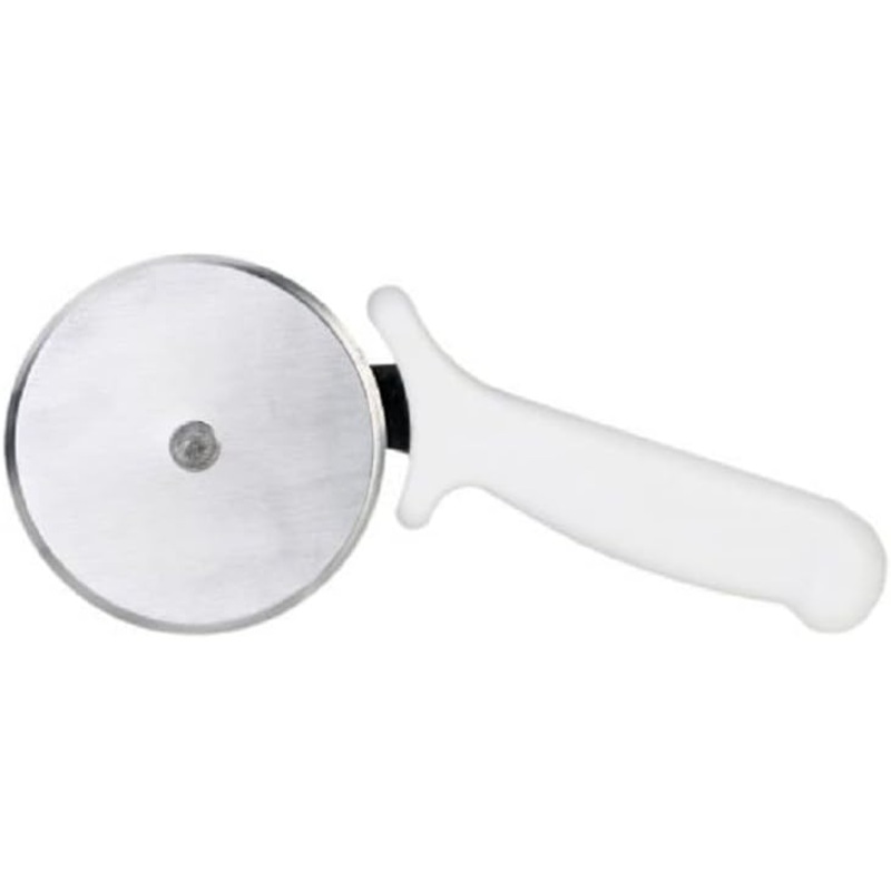 Stainless Steel Blade Pizza Cutter with White Plastic Handle- Pizza Cutter Wheel Stainless Steel Sharp Blade For Cutting Through Slice Thick or Thin Pizzas Pie Crust and Pastries
