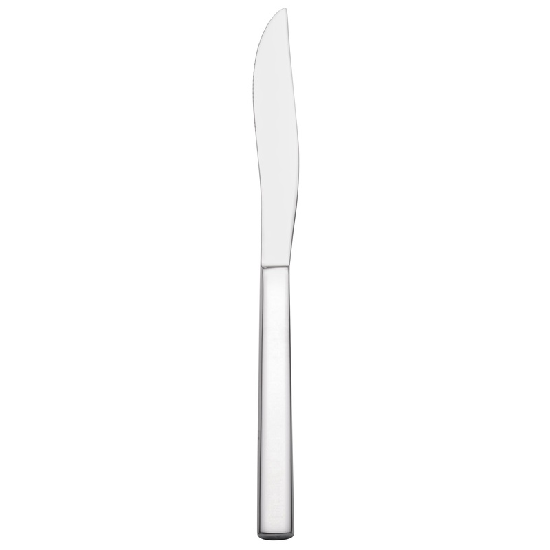 Walco 0923 Semi 9 3/16″ 18/10 Stainless Steel Extra Heavy Weight Steak Knife – 12/Pack