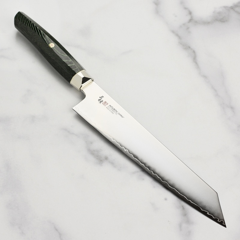 Zanmai Revolution SG2 9″ Kiritsuke with Green Micarta Handle
