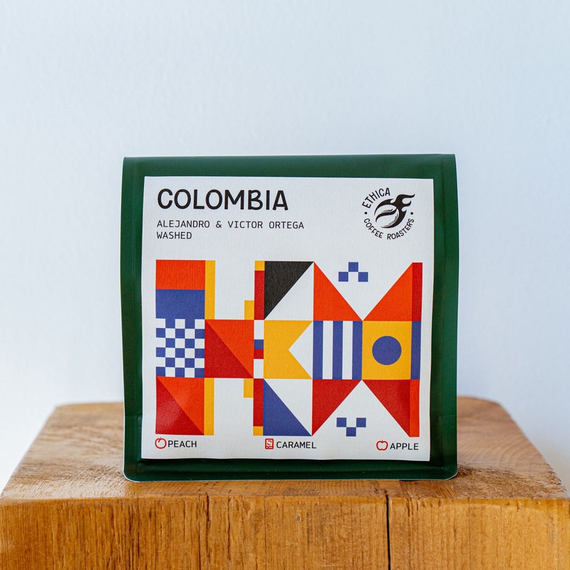 Ethica Coffee Roasters Colombia Alejandro & Victor Ortega Washed Whole Bean Coffee (1kg / 2.2lb)