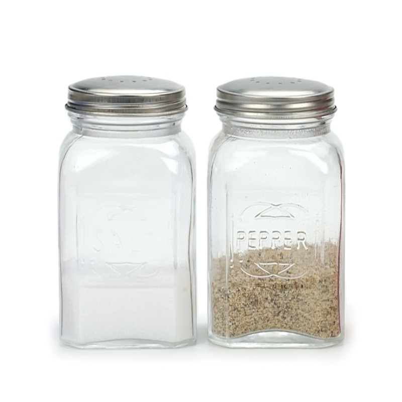 Retro Salt & Pepper Shakers – Clear