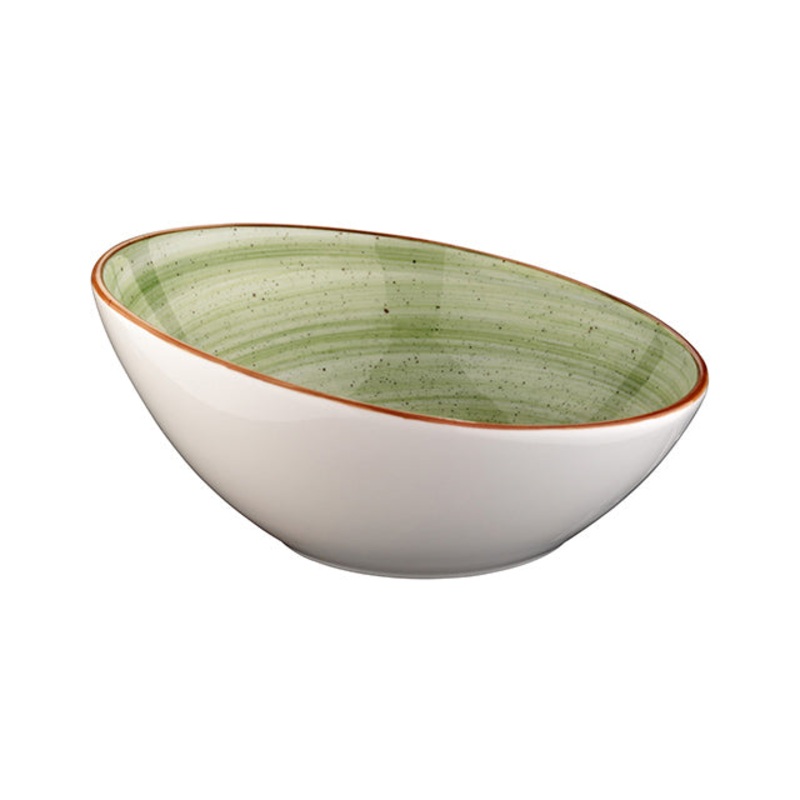 Therapy dia.8.75″ h:3″ 29 oz. Round Green Porcelain Bowl