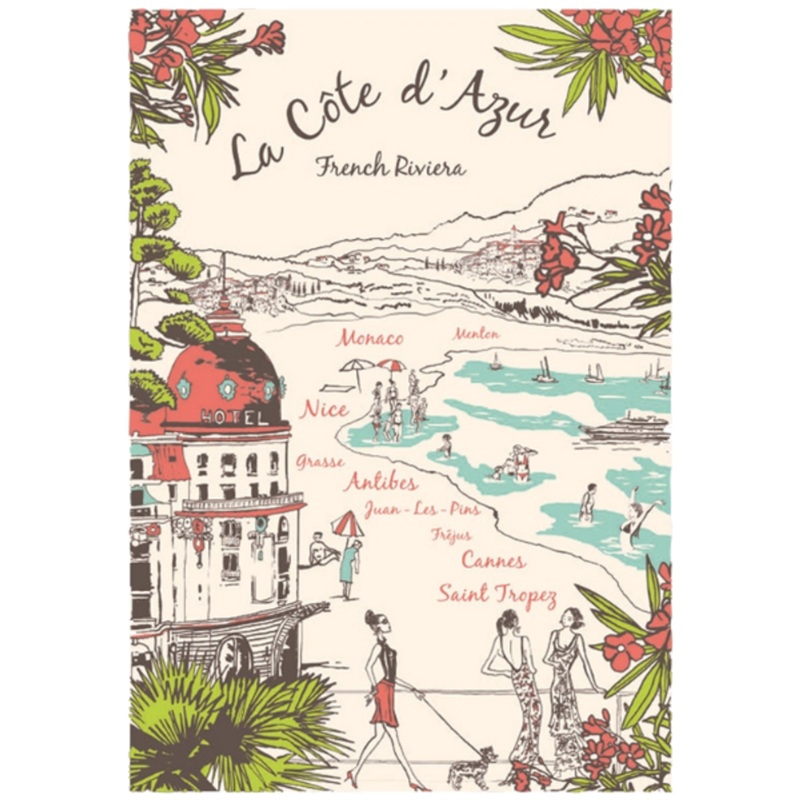 Torchons & Bouchons Tea Towel La Cote d’Azur