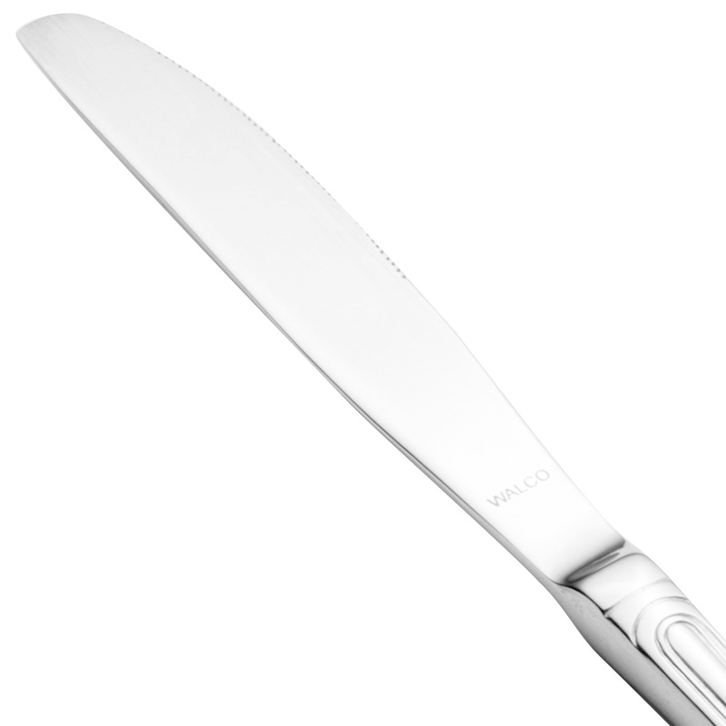 Walco 93451 Luxor 9 1/4″ 18/10 Stainless Steel Extra Heavy Weight European Table Knife – 12/Pack